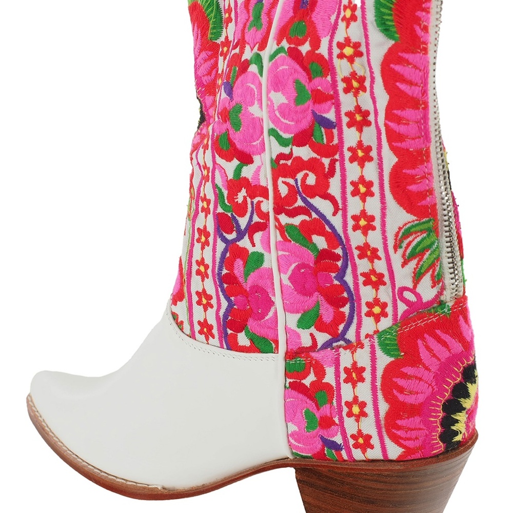 MOMO New York Selina Embroidered Western Cowboy Boots X Free People - Picture 4 of 7